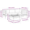 vidaXL 5-dielna záhr.súprava pohoviek s vankúšmi voskovohnedá borovica
