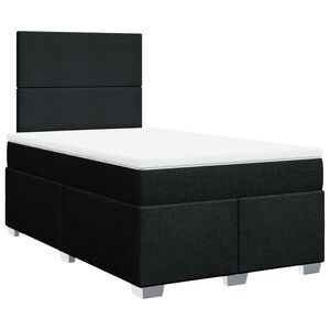 vidaXL Boxspring posteľ s matracom čierna 120x190 cm l&aacute;tka