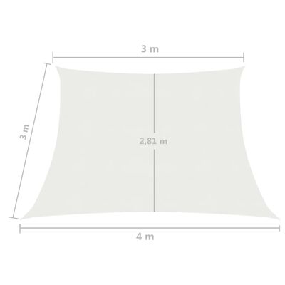 vidaXL Tieniaca plachta 160 g/m² biela 3/4x3 m HDPE