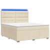vidaXL LED boxspring posteľ s matracom Kr&eacute;mov&aacute; 140 x 200 cm L&aacute;tka