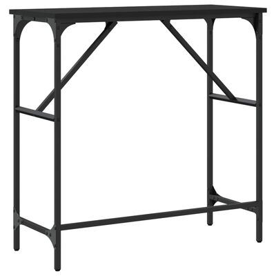vidaXL Konzolový stolík čierny 75x32x75 cm kompozitné drevo