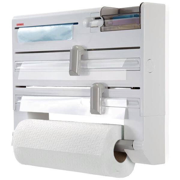 Leifheit Nástenný držiak na papierové utierky Parat Plus, biely 25723