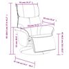 vidaXL Skl&aacute;pacie kreslo s podnožkou siv&eacute; umel&aacute; koža