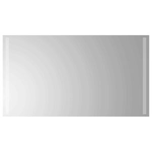 vidaXL Zrkadlo do k&uacute;peľne s LED Priehľadn&aacute; 90 x 50 cm tvrden&eacute; sklo