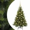 vidaXL Umel&yacute; vianočn&yacute; stromček s vianočn&yacute;mi guľami 120 cm 150 LED