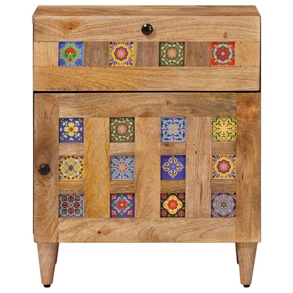 vidaXL Nočn&yacute; stol&iacute;k Pr&iacute;rodn&aacute; 50 x 33 x 60 cm Mas&iacute;vne mango drevo