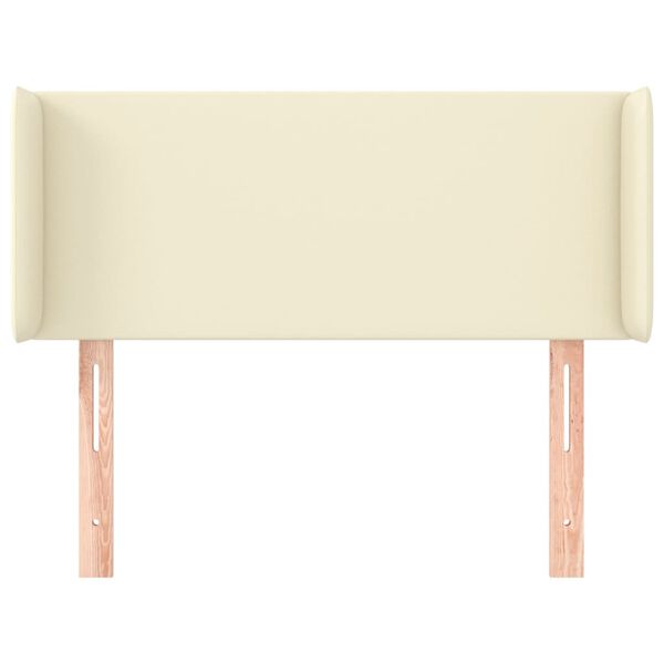 vidaXL Čelo postele so z&aacute;hybmi kr&eacute;mov&yacute; 93x16x78/88 cm umel&aacute; koža