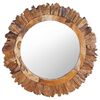 vidaXL N&aacute;stenn&eacute; zrkadlo 60 cm okr&uacute;hle teakov&eacute; drevo