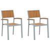 vidaXL Stohovateľn&aacute; stolička 2 pcs Hned&aacute; 56 x 57 x 87 cm