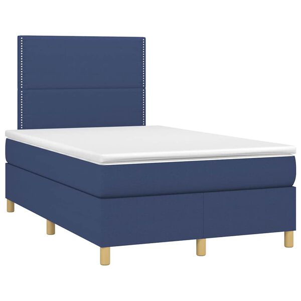 vidaXL Boxspring posteľ s matracom modr&aacute; 120x190 cm l&aacute;tka
