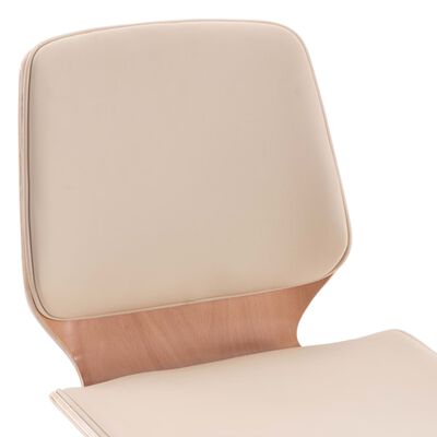 vidaXL Jedálenské stoličky 2 ks krémové umelá koža
