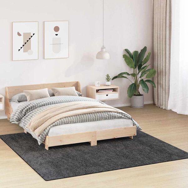 vidaXL Proti&scaron;mykov&yacute; Shaggy Koberec Tmavo &scaron;ed&aacute; 200 x 200 cm PP