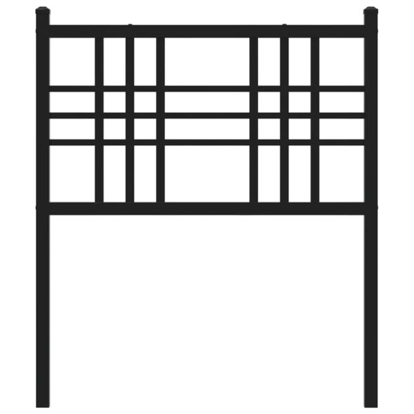 vidaXL Kovov&eacute; čelo postele čierne 75 cm