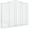 vidaXL Obl&uacute;kov&yacute; gabionov&yacute; k&ocirc;&scaron; 200x30x160/180 cm pozinkovan&eacute; železo