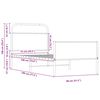 vidaXL Posteľný rám bez matraca 75x190 cm dub sonoma kompozitné drevo