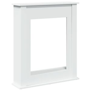 vidaXL Obloženie krbu biele 75x20x87,5 cm kompozitn&eacute; drevo