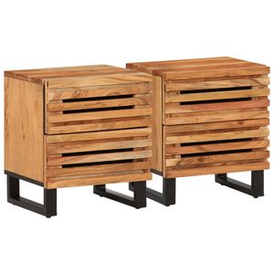 vidaXL Nočn&eacute; stol&iacute;ky 2 ks 40x34x46 cm ak&aacute;ciov&yacute; mas&iacute;v