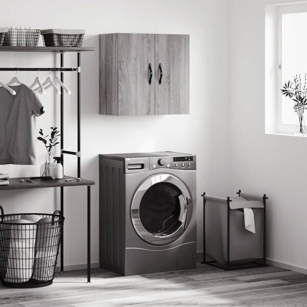 vidaXL Nástenná skrinka sivá sonoma 60x31x60 cm kompozitné drevo