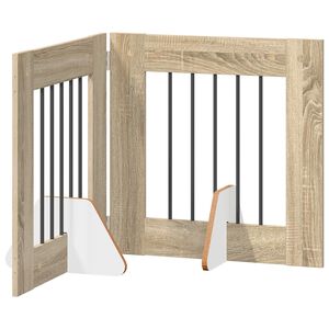 vidaXL Skladacia psia br&aacute;na so stojanmi 2 ks Dub sonoma 120,5 cm