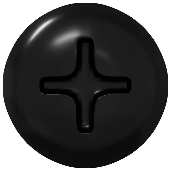 vidaXL Samorezn&yacute; skrutkov&yacute; klinc 12 pcs Čierna 4 x 25 mm Oceľ