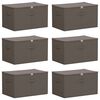 vidaXL &Uacute;ložn&aacute; krabica 6 pcs Antracitov&aacute; 55 x 35 x 32 cm Netkan&aacute; l&aacute;tka