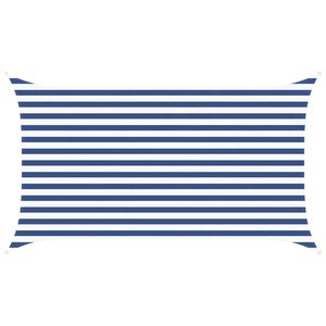 vidaXL Slnečn&aacute; plachta Modr&aacute; a biela 3,5 x 2 m 100% polyester Oxford