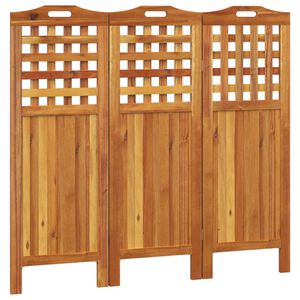 vidaXL 3-panelov&yacute; parav&aacute;n 121,5x2x115 cm ak&aacute;ciov&eacute; mas&iacute;vne drevo