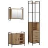 vidaXL Set kabinetov do k&uacute;peľne 3 ks Dub artisan 40 x 36 x 200,5 cm