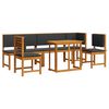 vidaXL Z&aacute;hradn&yacute; bistro set 6 pcs Hned&aacute; Pevn&eacute; ak&aacute;ciov&eacute; drevo