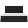 vidaXL Postel s &uacute;ložn&yacute;m prostorem a LED svetlom Čierna 160 x 200 cm