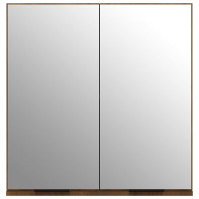 vidaXL Kúpeľňová zrkadlová skrinka dymový dub 64x20x67 cm