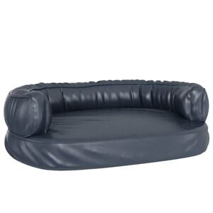 vidaXL Ergonomick&yacute; penov&yacute; matrac pre psa tmavomodr&yacute; 75x53cm umel&aacute; koža