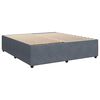 vidaXL Posteľný rám boxspring s matracom tmavosivý 200x200 cm zamat