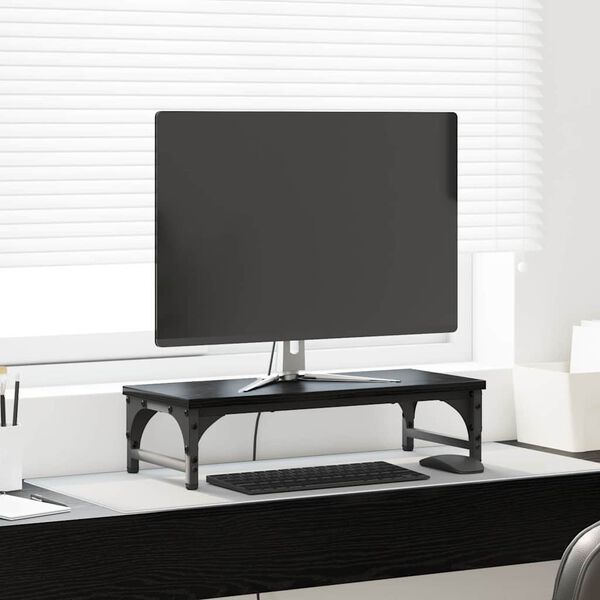 vidaXL Stojan na monitor Čierny dub 55 x 23 x 14 cm Kompozitné drevo