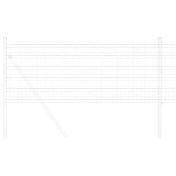 vidaXL Zvaren&yacute; dr&ocirc;ten&yacute; plot Strieborn&aacute; 0.8 x 10 m