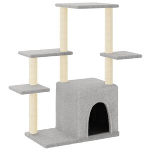 vidaXL &Scaron;krabadlo pre mačky so sisalov&yacute;mi stĺpikmi bledosiv&eacute; 97,5 cm