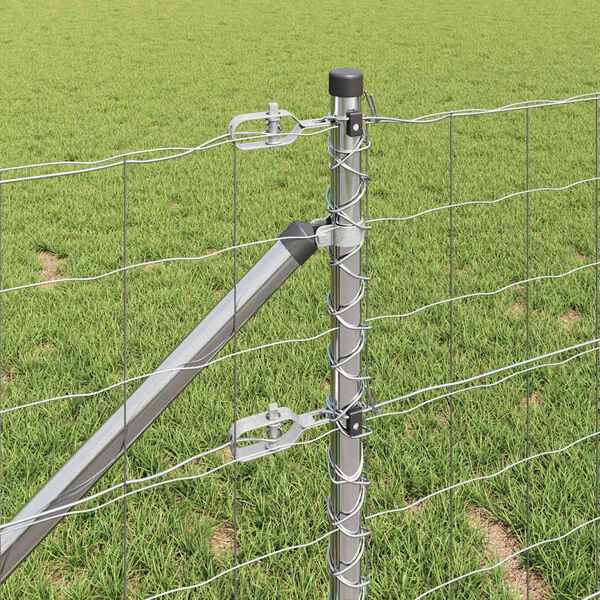 vidaXL Plot s podperou Strieborn&aacute; 1 x 25 m Oceľ