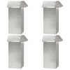 vidaXL Slim&aacute;kov&aacute; ohrada 4 ks 13,5 x 13,5 x 25 cm Nehrdzavej&uacute;ca oceľ
