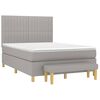 vidaXL Boxspring posteľ s matracom bledosiv&aacute; 140x200 cm l&aacute;tka