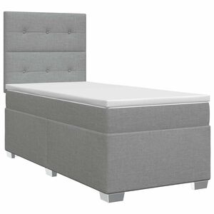 vidaXL Posteľ boxspring s matracom Svetlosiv&aacute; 80 x 200 cm L&aacute;tka