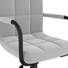vidaXL Otočn&aacute; jed&aacute;lensk&aacute; stolička bledosiv&aacute; zamatov&aacute;