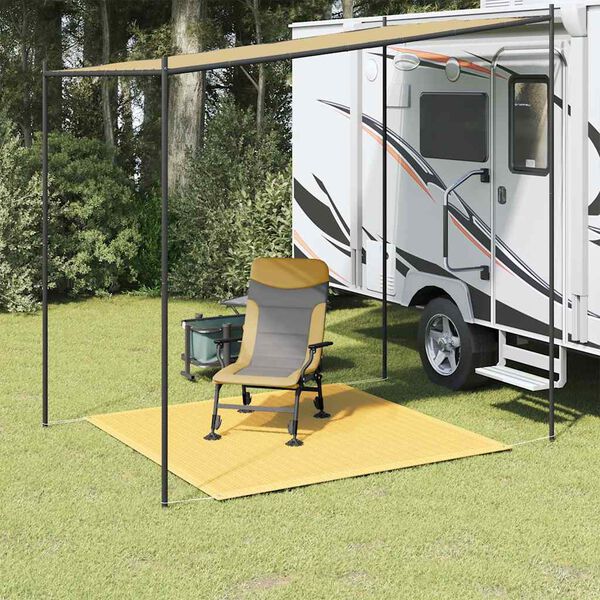 vidaXL Koberec do stanu b&eacute;žov&yacute; 250x250 cm HDPE