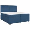 vidaXL Posteľ boxspring s matracom Modr&aacute; 200 x 200 cm L&aacute;tka