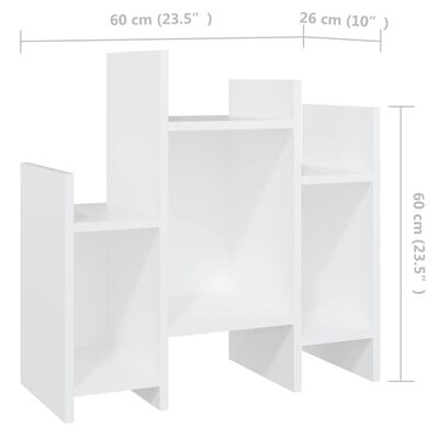 vidaXL Príručná skrinka, biela 60x26x60 cm, kompozitné drevo