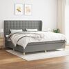vidaXL Boxspring posteľ s matracom tmavosiv&aacute; 200x200 cm l&aacute;tka