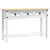 vidaXL Koncov&yacute; st&ocirc;l so z&aacute;suvkou Corona Biela 114 x 34,5 x 73 cm
