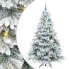 vidaXL Umel&yacute; vianočn&yacute; stromček s 300 LED-i Biela 180 cm PE a PVC