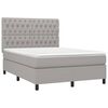 vidaXL Boxspring posteľ s matracom bledosiv&aacute; 140x200 cm l&aacute;tka