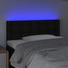 vidaXL Čelo postele s LED čierne 100x5x78/88 cm l&aacute;tka