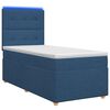 vidaXL Posteľ boxspring s matracom Modr&aacute; 100 x 200 cm L&aacute;tka